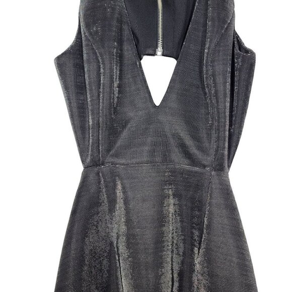 NBD | Revolve Charlie Gunmetal All Over Shimmer Cutout Mini Dress Size S - Picture 5 of 11